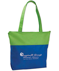 Custom Trade Show & Conference Tote Bags: Poly Pro Two Tone Zippered Tote